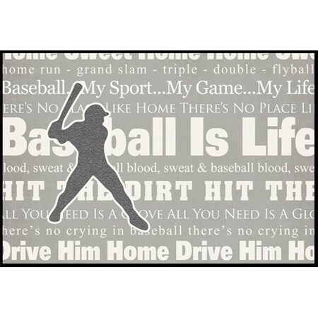 Carolines Treasures Carolines Treasures SB3078MAT Baseball is Life Indoor or Outdoor Mat SB3078MAT
